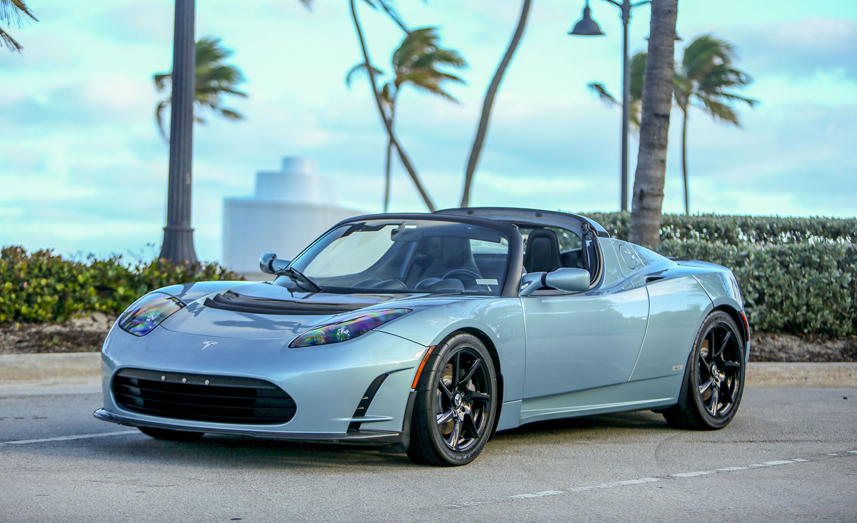 Glacier Blue 2011 Tesla R80 Roadster Sport available at RM Sotheby's Arizona Live Auction 2021